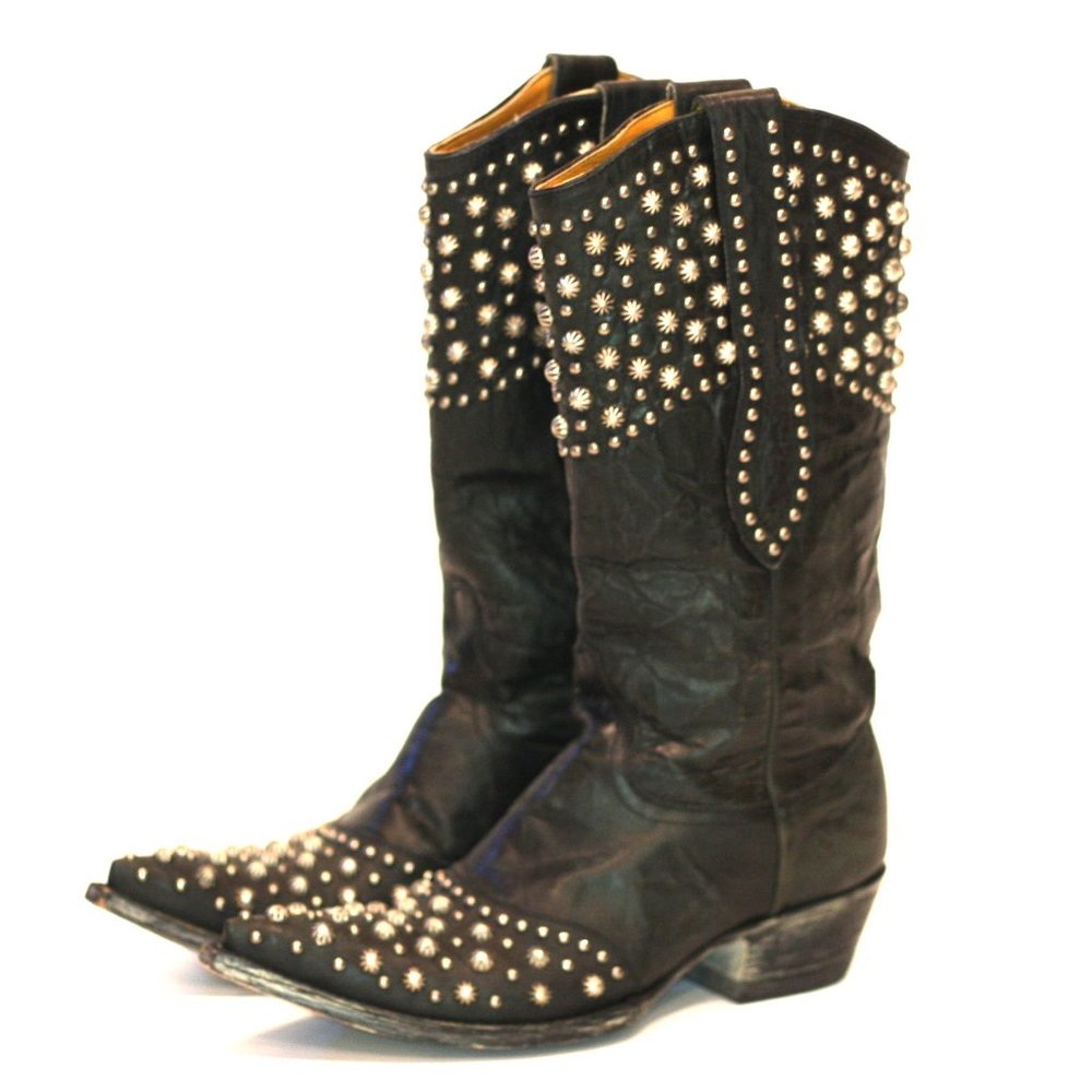 Old Gringo Leigh Anne Black Studded Women's Boots